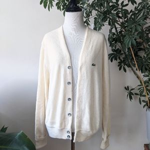 Vintage Lacoste Izod alligator cardigan